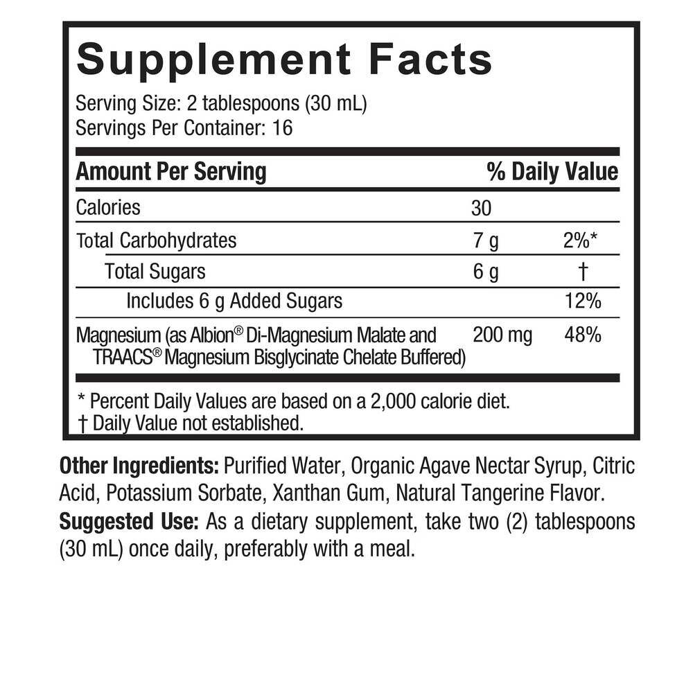 Liquid Magnesium Malate and Glycinate - 480 ml. - obrazek 3