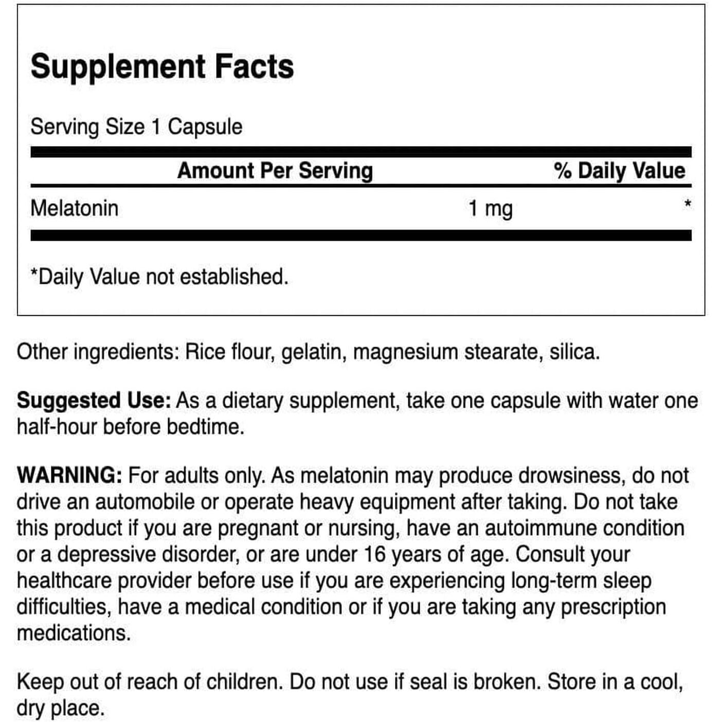Melatonin, 3mg – 120 caps - obrazek 3