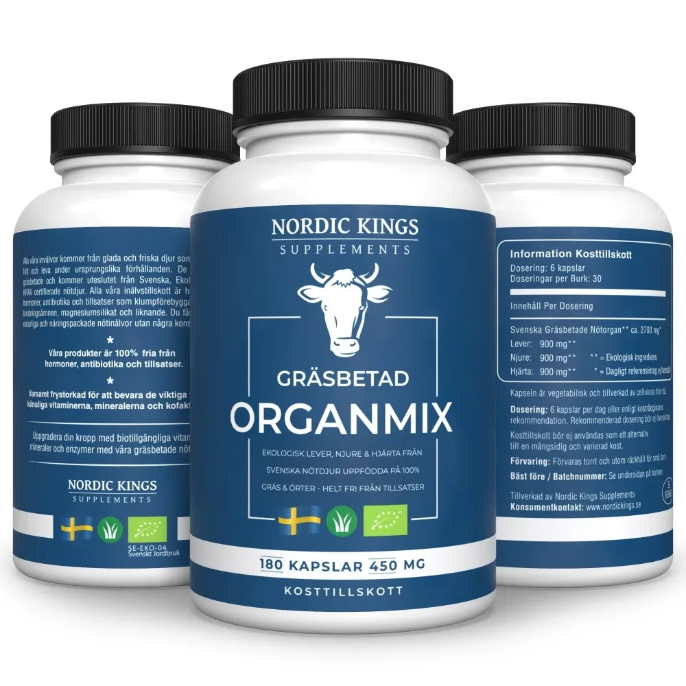 Nordic Kings 100% – mieszanka organiczna z produktów pochodzących od zwierząt karmionych trawą – 180 kapsułek – Nuvalia