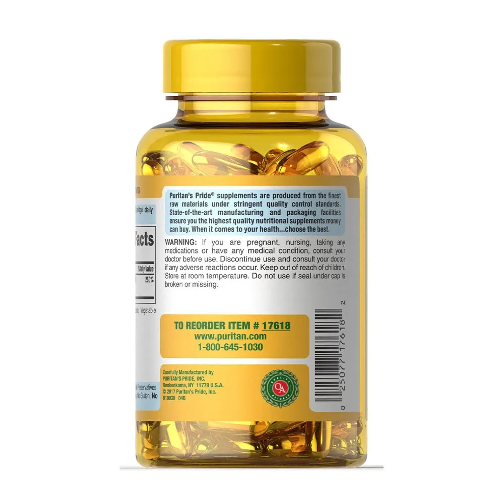Puritans Pride Vitamin D3 2000 IU (200 Softgels) - obrazek 5