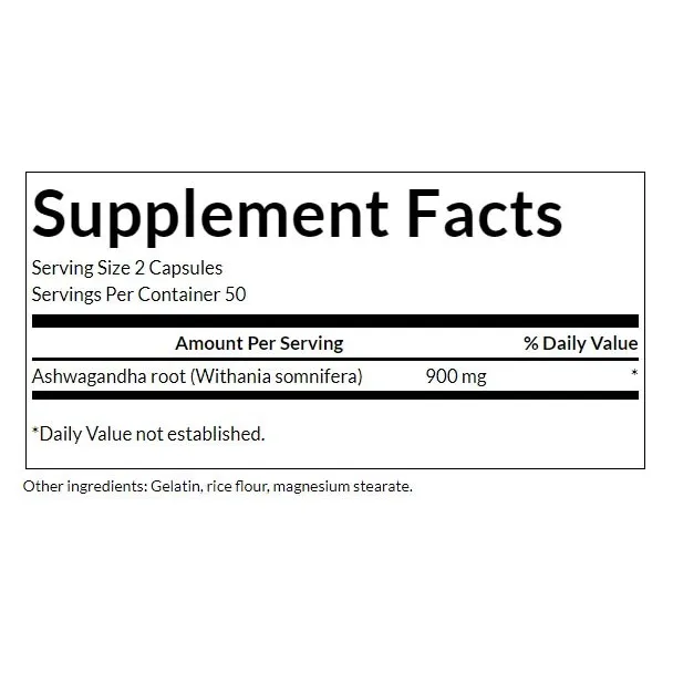 SWANSON Ashwagandha 450mg 100caps - obrazek 2
