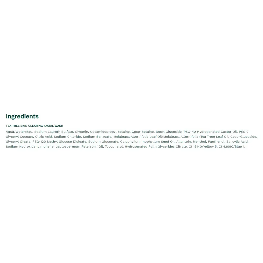 The Body Shop Tea tree Skin Clearing Facial Wash (250 ml) - obrazek 2