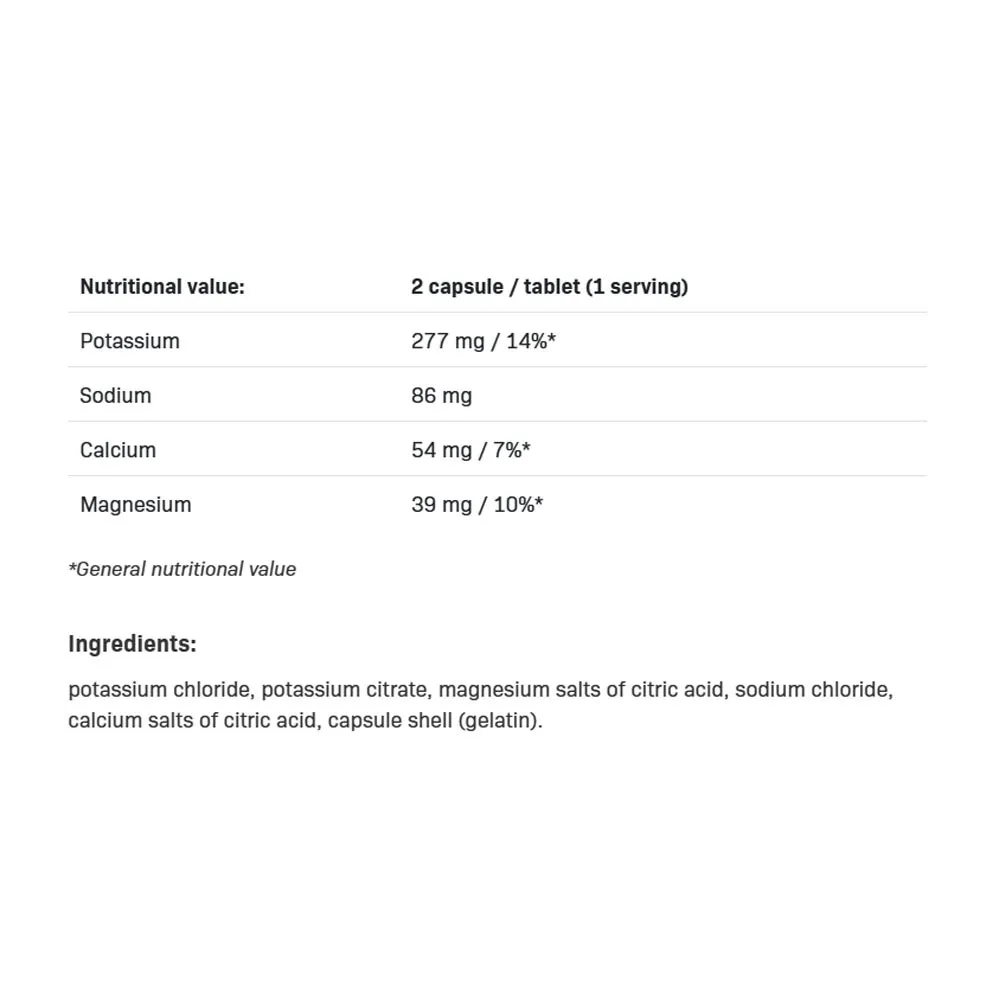 ALLNUTRITION Electrolytes (60 Capsules) - obrazek 2