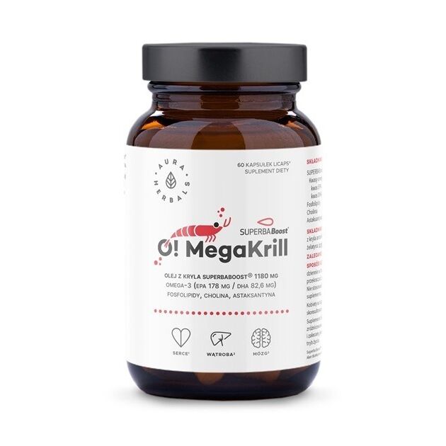 AURA HERBALS O! MegaKrill 1180 mg (60 kapsułek) – Viking Supplements