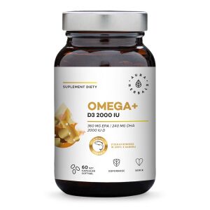 AURA HERBALS Omega+ Witamina D3 2000 IU (60 kapsułek żelowych) – Viking Supplements