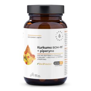 AURA HERBALS Kurkuma 500 mg BCM-95® + piperyna (60 kaps.) - Viking Supplements