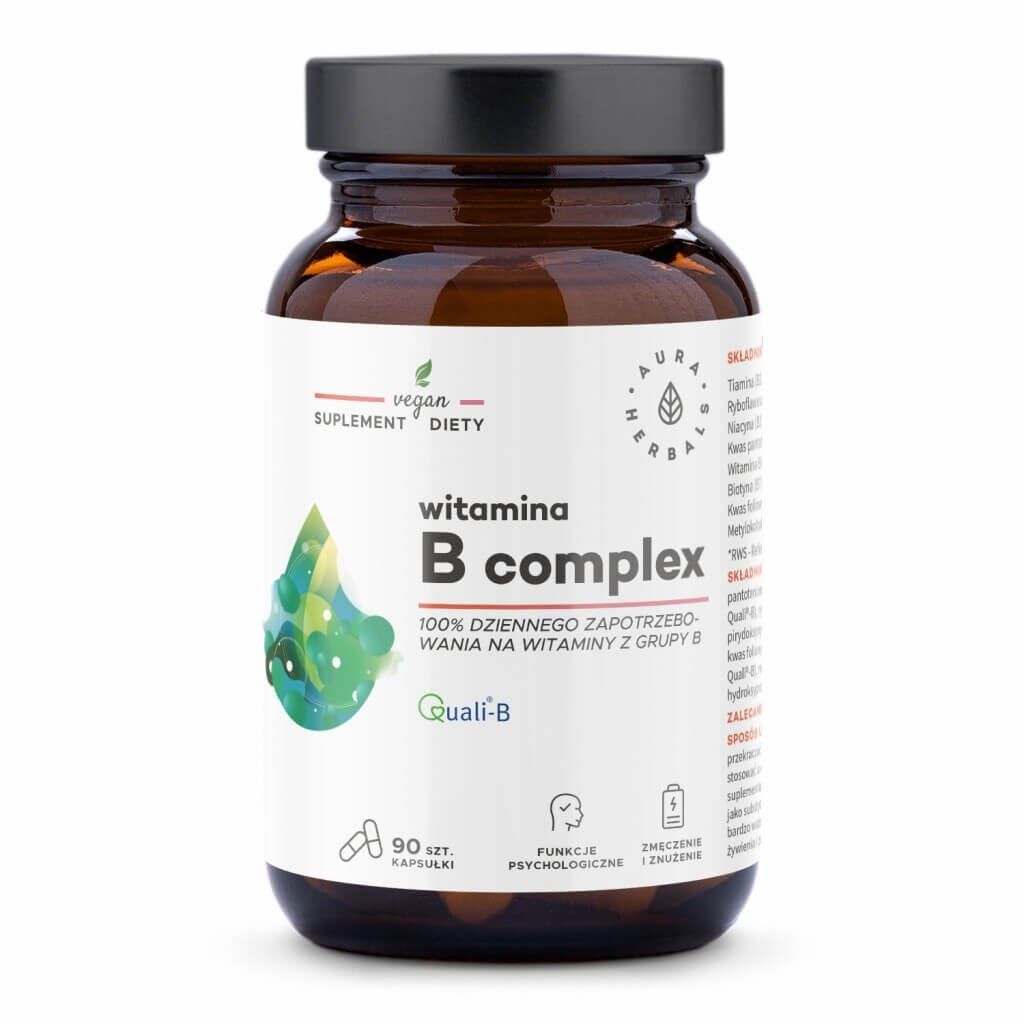 AURA HERBALS Kompleks witamin z grupy B (90 kapsułek) – Viking Supplements