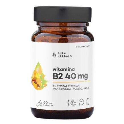 AURA HERBALS Vitamin B2 R-5-P 40 mg riboflavin (60 caps) - Viking Supplements