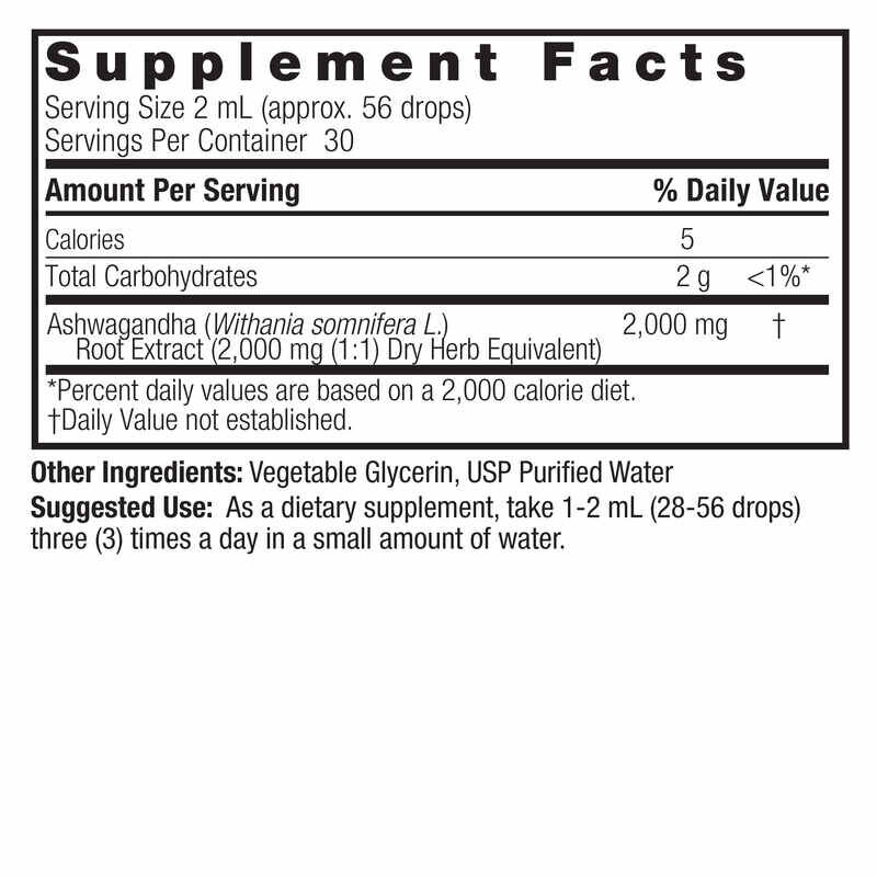 Ashwagandha Root, 2000mg - 60 ml. - obrazek 3