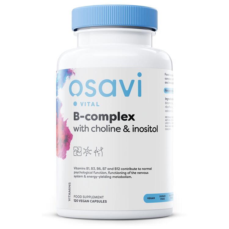Kompleks witamin z grupy B z choliną i inozytolem – 120 wegańskich kapsułek – Viking Supplements