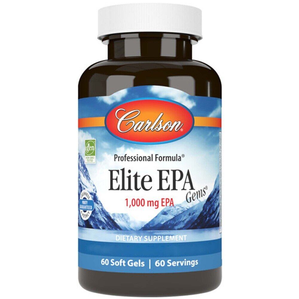Carlson Labs Elite EPA Gems 1000 mg, 60 kapsułek żelowych – Viking Supplements