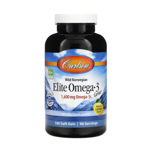 Carlson Labs Elite Omega-3 Gems 1600 mg, 180 kapsułek żelowych – Viking Supplements