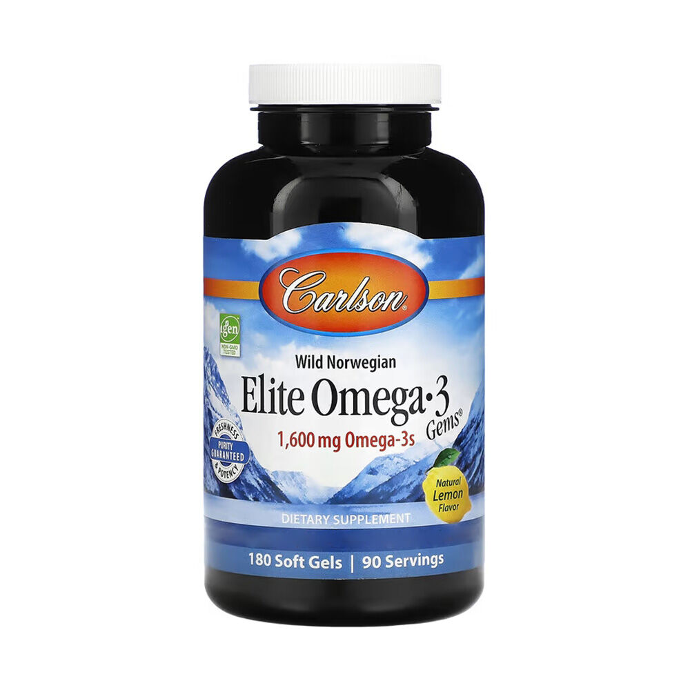 Carlson Labs Elite Omega-3 Gems 1600 mg, 180 kapsułek żelowych – Viking Supplements