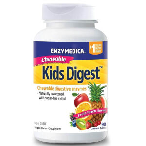 Enzymedica Kids Digest – tabletki do żucia o smaku owocowym, 90 sztuk – Viking Supplements