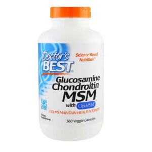 Glukozamina, chondroityna i MSM z OptiMSM – 360 kapsułek – Viking Supplements