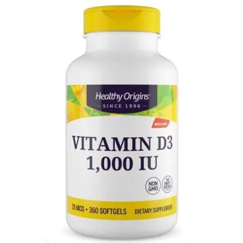 HEALTHY ORIGINS Witamina D3 1000 IU (360 kapsułek) – Viking Supplements