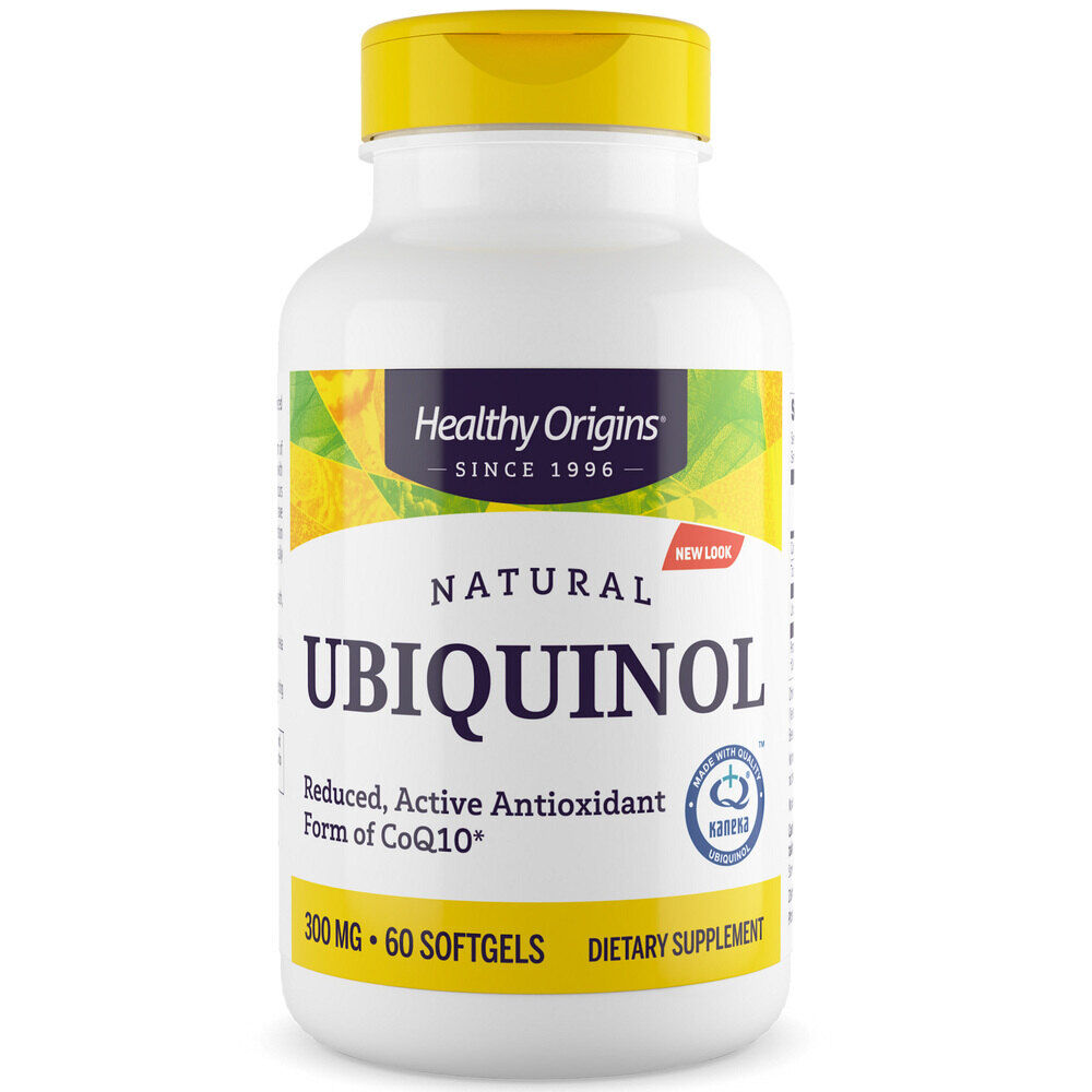 Healthy Origins Naturalny ubichinol 300 mg, 60 kapsułek miękkich – Viking Supplements