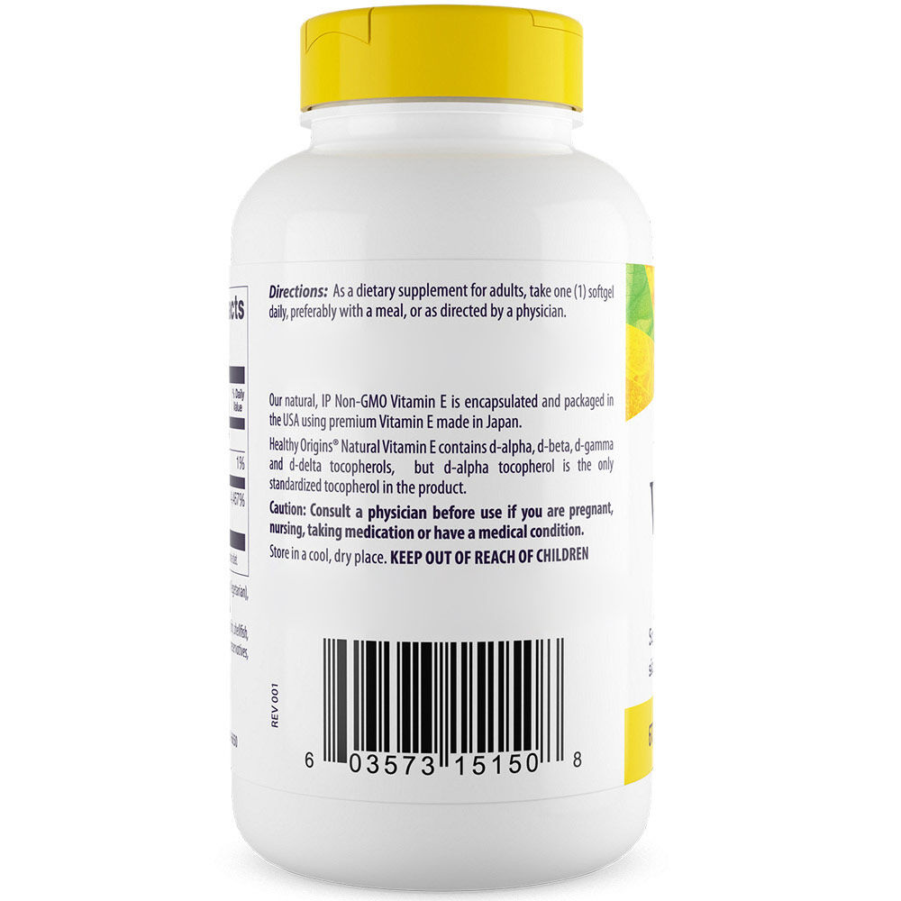 Healthy Origins Natural Vitamin E 1 000 IU 120 softgels - obrazek 4
