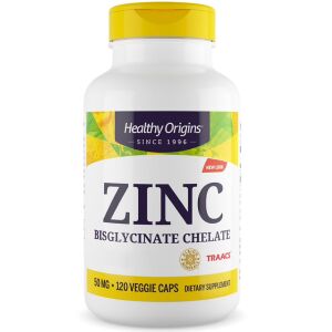 Healthy Origins Zinc Depot 50 mg, 120 kapsułek roślinnych – Viking Supplements