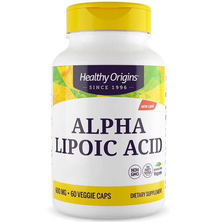 Healthy Origins – kwas alfa-liponowy o przedłużonym uwalnianiu, 600 mg, 60 kapsułek – Viking Supplements