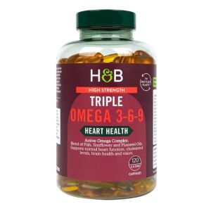 Potrójna mieszanka kwasów omega-3, -6 i -9 o wysokiej mocy – 120 kapsułek – Viking Supplements