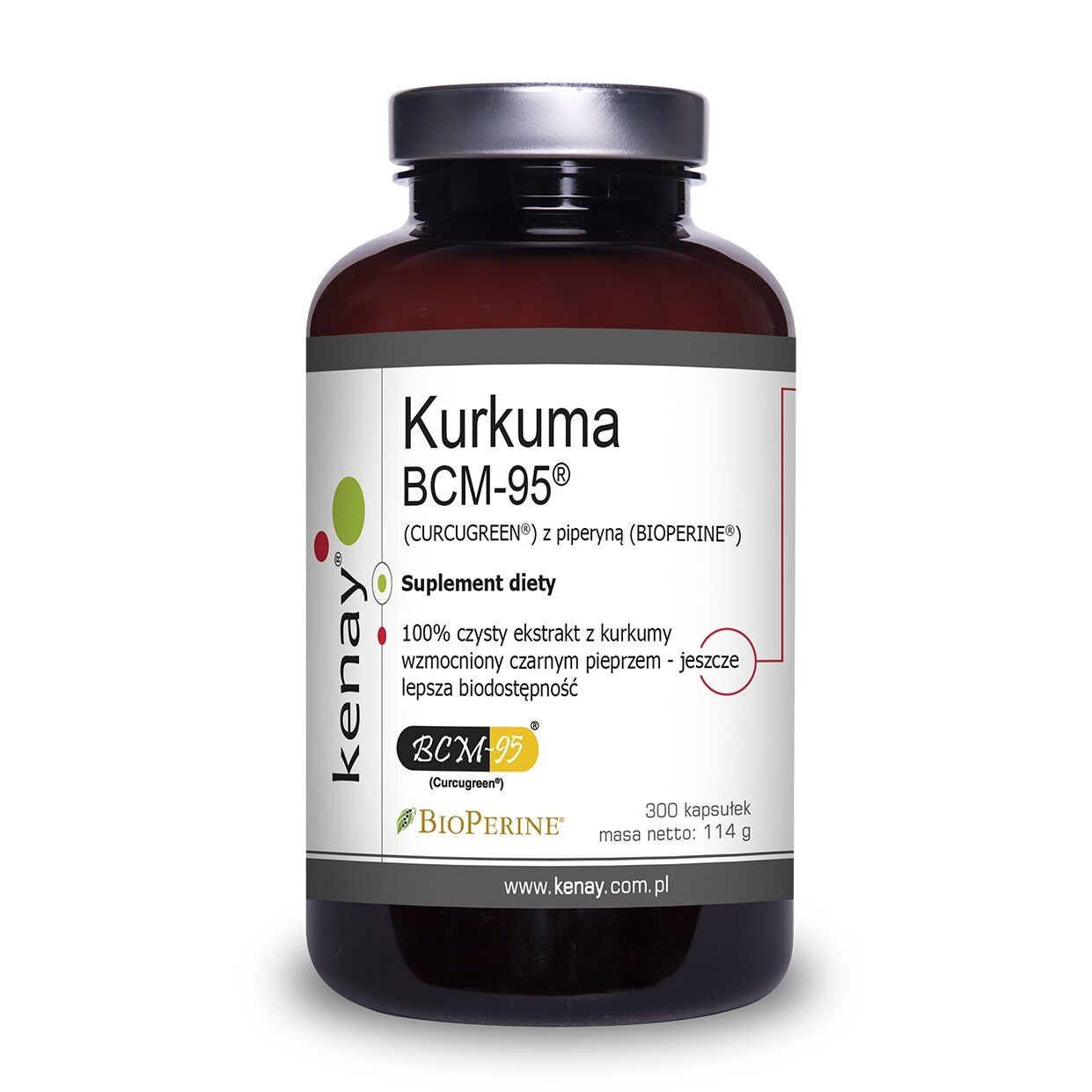 KENAY Curcumin BCM-95 with Piperine (300 caps) - Viking Supplements