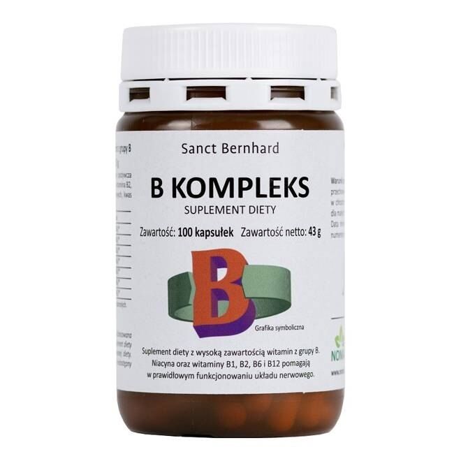 KRAUTERHAUS SANCT BERNHARD Kompleks witamin z grupy B (100 kapsułek) – Viking Supplements