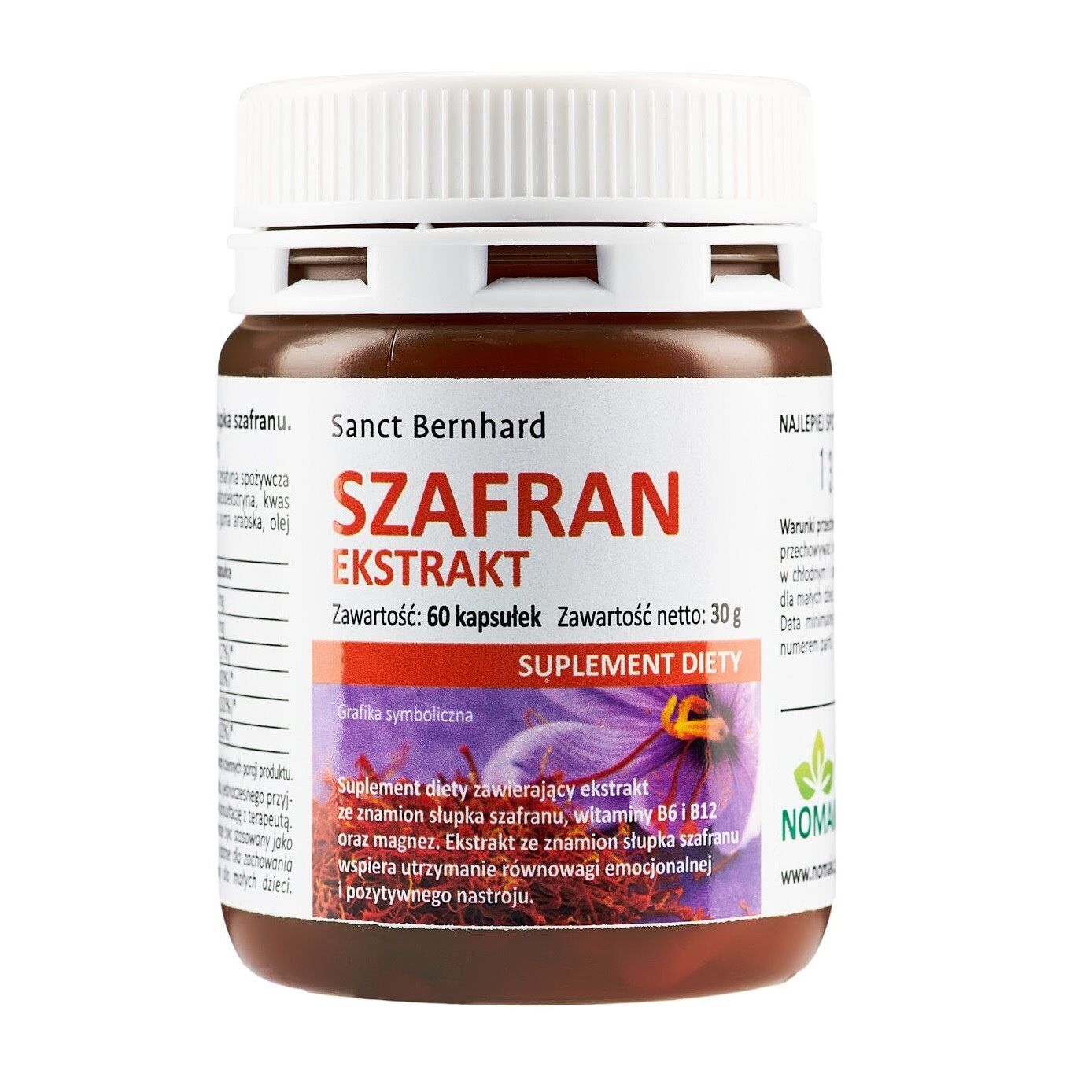 KRAUTERHAUS SANCT BERNHARD Kapsułki z szafranem na nerwy (60 kapsułek) – Viking Supplements