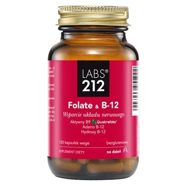 LABS212 Kwas foliowy i witamina B12 (120 kapsułek) – Viking Supplements