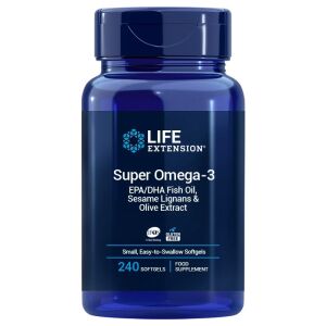 LIFE EXTENSION Super Omega-3 EPA/DHA z lignanami sezamowymi i ekstraktem z oliwek – wersja UE (240 łatwych do połknięcia kapsułek żelowych) – Viking Supplements