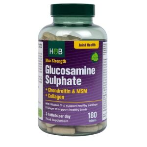Siarczan glukozaminy o maksymalnej mocy + chondroityna i MSM + kolagen – 180 tabletek – Viking Supplements