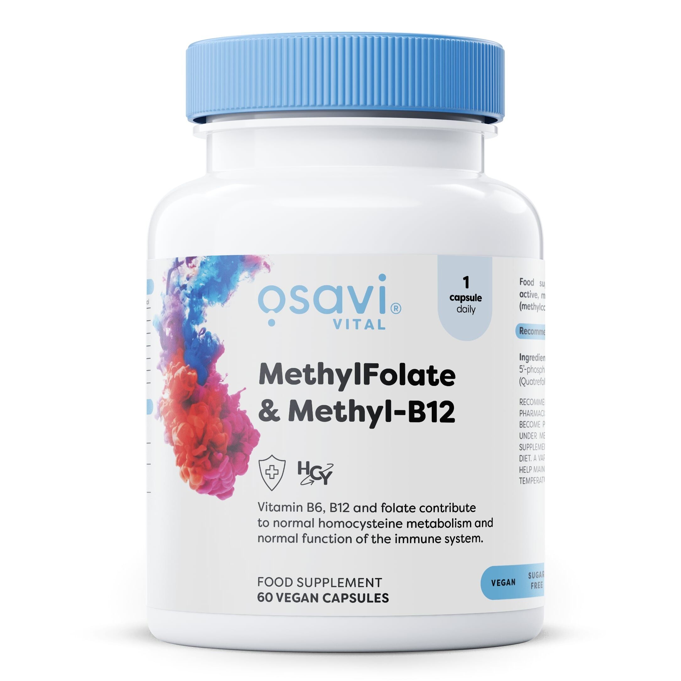 Metylofolian i metylowa witamina B12 – 60 wegańskich kapsułek – Viking Supplements