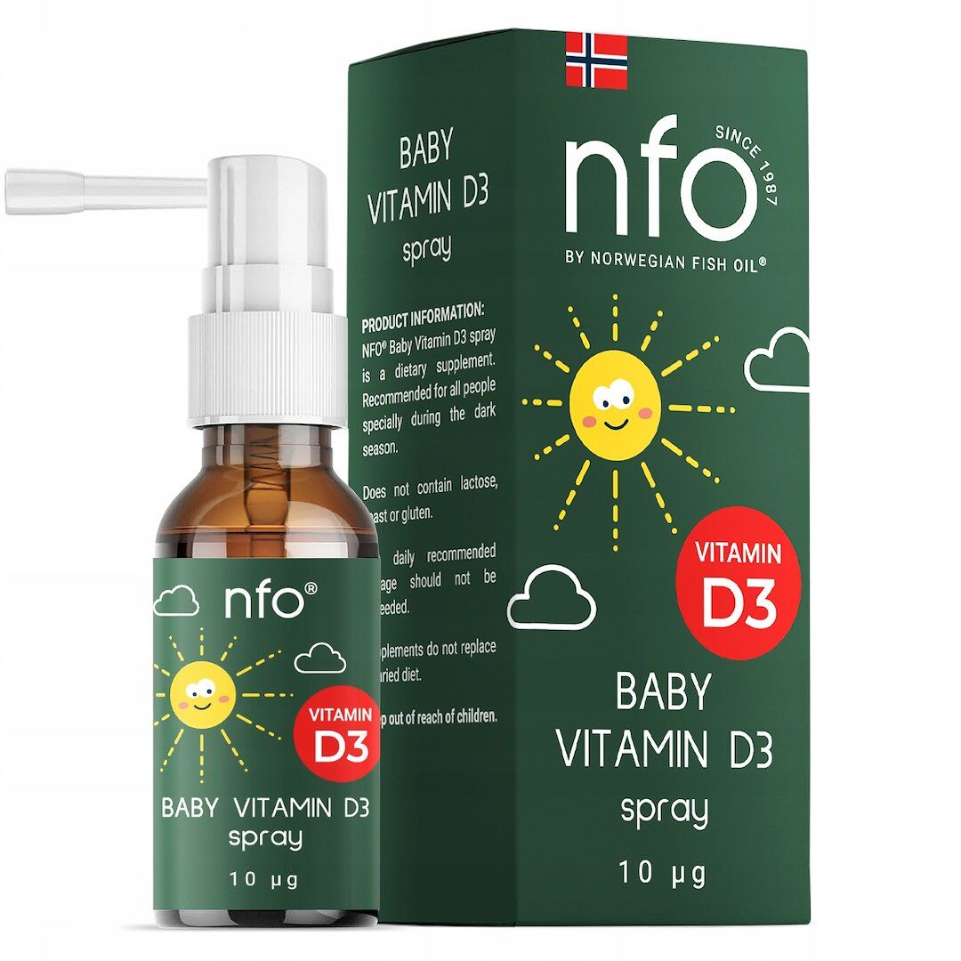 NFO Witamina D3 – spray dla niemowląt (20 ml) – Viking Supplements