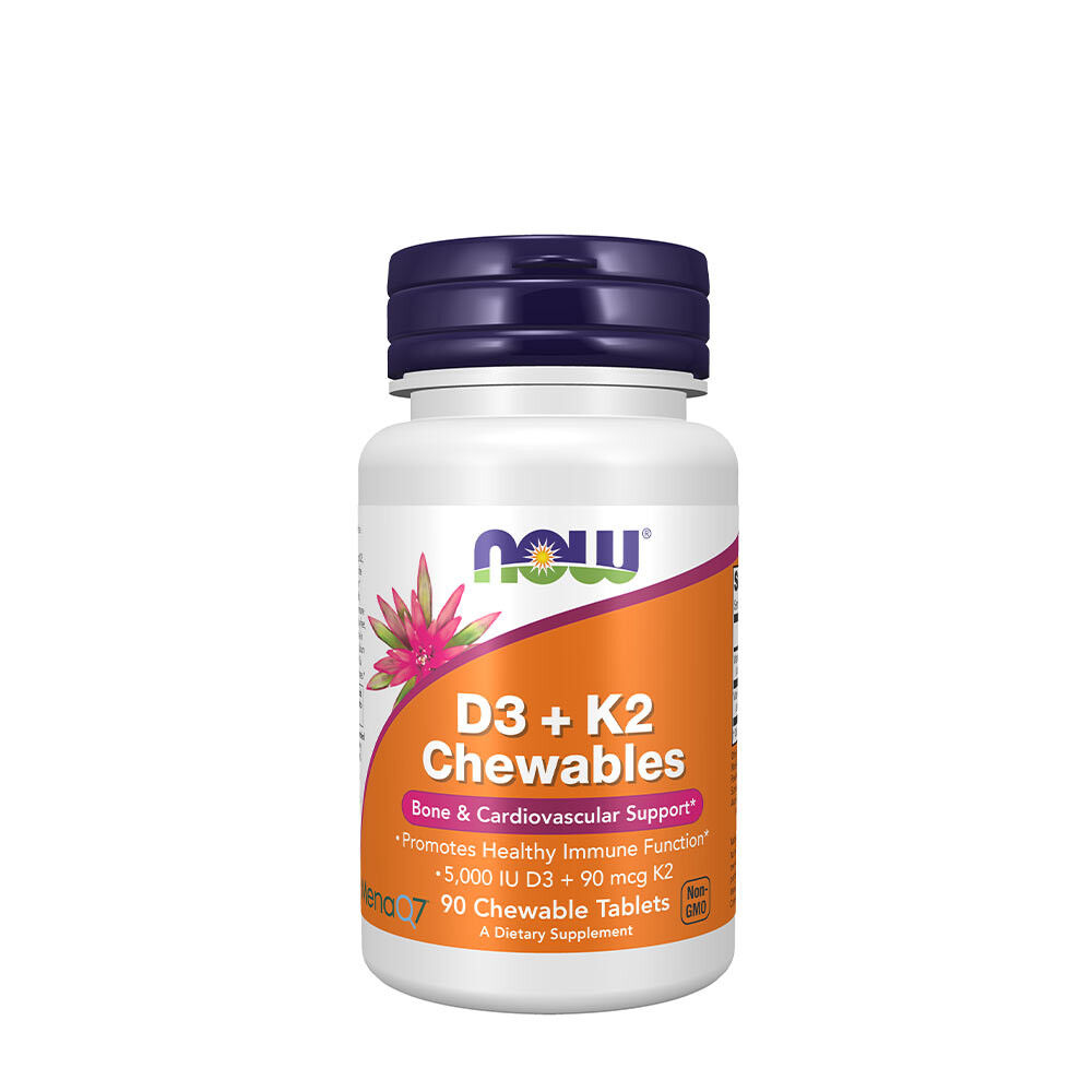 NOW D-3 + K-2 (MK-7) (90 tabletek do żucia) – Viking Supplements