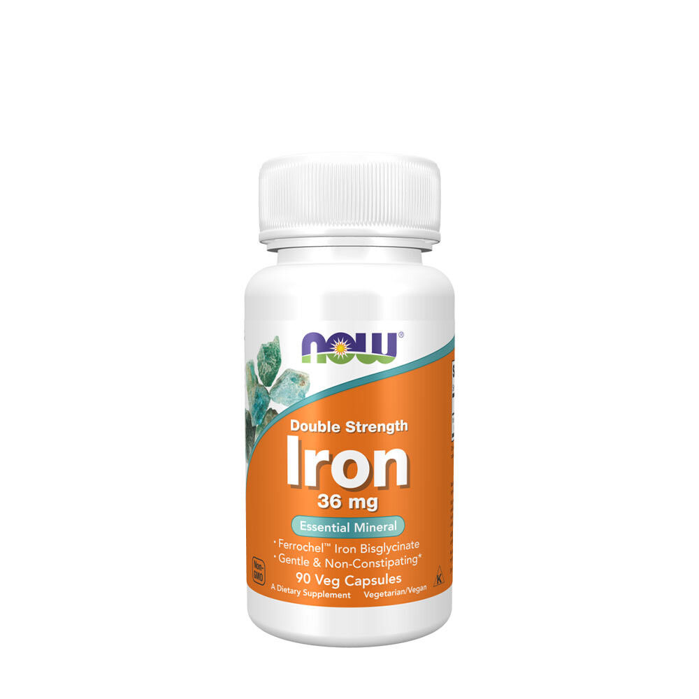 NOW Iron 36 mg Ferrochel® (90 kapsułek) – Viking Supplements