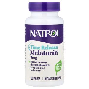 Natrol Melatonina o przedłużonym uwalnianiu 3 mg (100 tabletek) – Viking Supplements