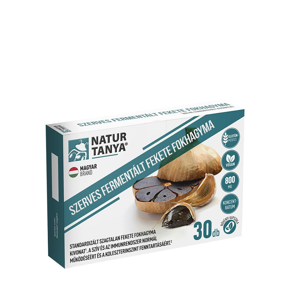 Natur Tanya – sfermentowany czarny czosnek 800 mg (30 kapsułek) – Viking Supplements