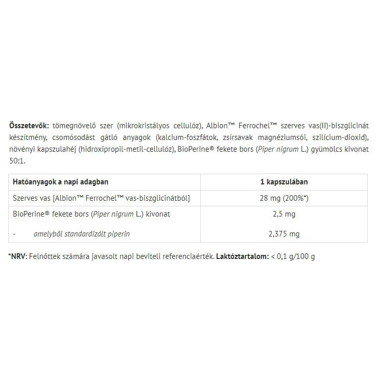 Natur Tanya Iron Bisglycinate (30 Capsules) - obrazek 2