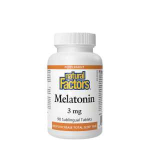 Natural Factors – Melatonina 3 mg o smaku miętowym – 90 tabletek podjęzykowych – Viking Supplements