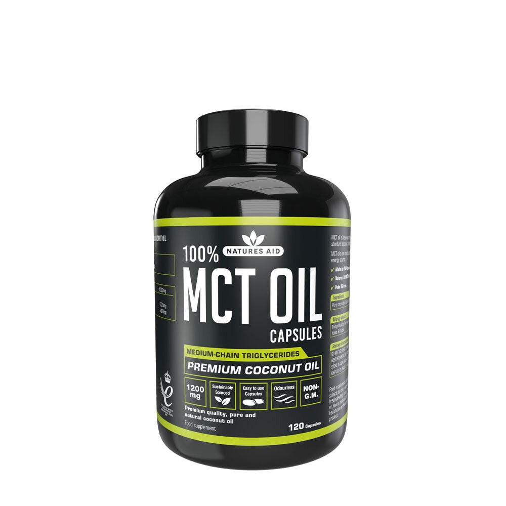 Kapsułki z olejem MCT marki Natures Aid (120 kapsułek) – Viking Supplements