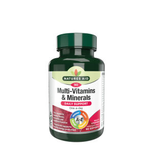 Natures Aid – multiwitaminy i minerały (z żelazem) (90 kapsułek żelowych) – Viking Supplements