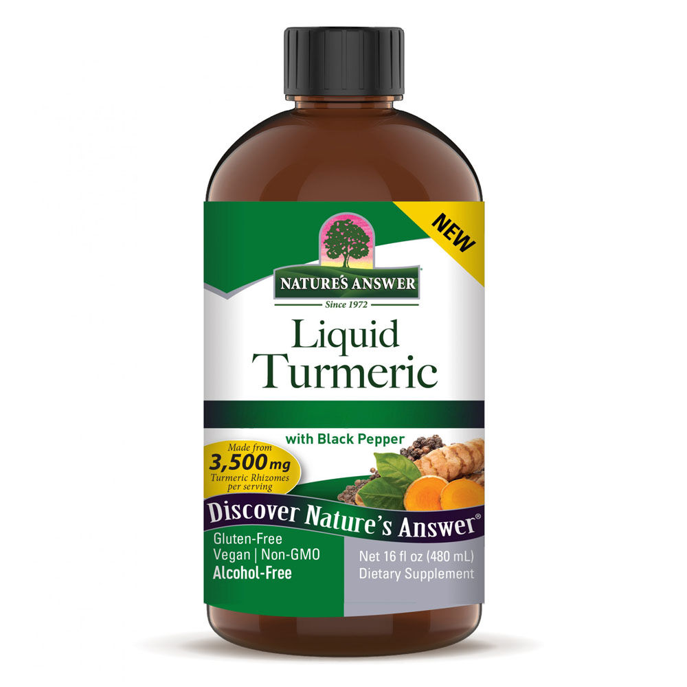 Nature's Answer – płynny preparat z kurkumą i czarnym pieprzem, 3500 mg, 16 oz (480 ml) – Viking Supplements