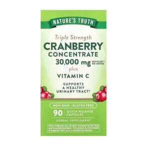 Nature's Truth – koncentrat żurawinowy o potrójnej mocy z dodatkiem witaminy C – 90 kapsułek – Viking Supplements