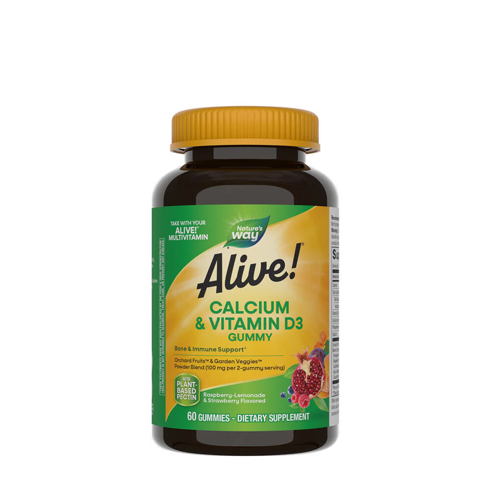 Natures Way Alive!® Żelki z wapniem i witaminą D3 (60 sztuk) – Viking Supplements