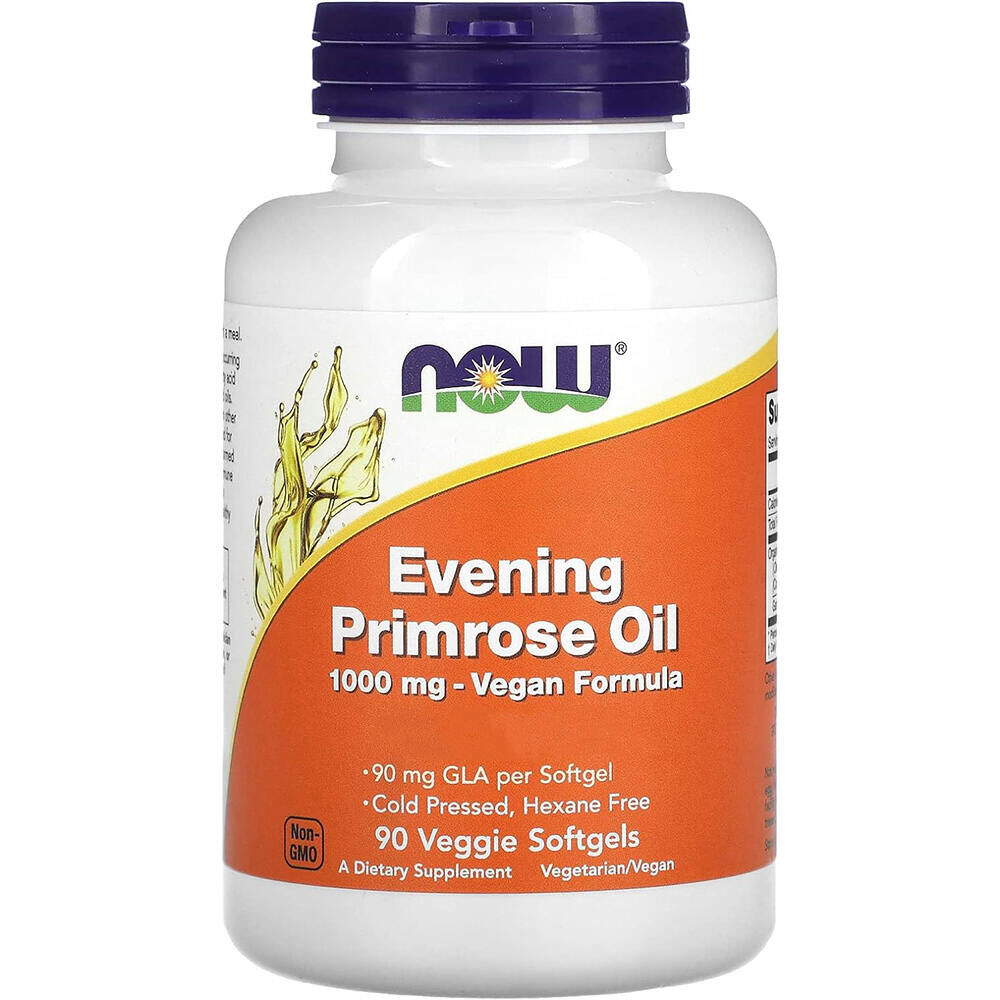 Now Foods – olej z wiesiołka 1000 mg, 90 kapsułek roślinnych – Viking Supplements