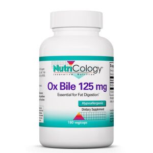 Nutricology Ox Bile 125mg 180 veg. capsules - Nuvalia