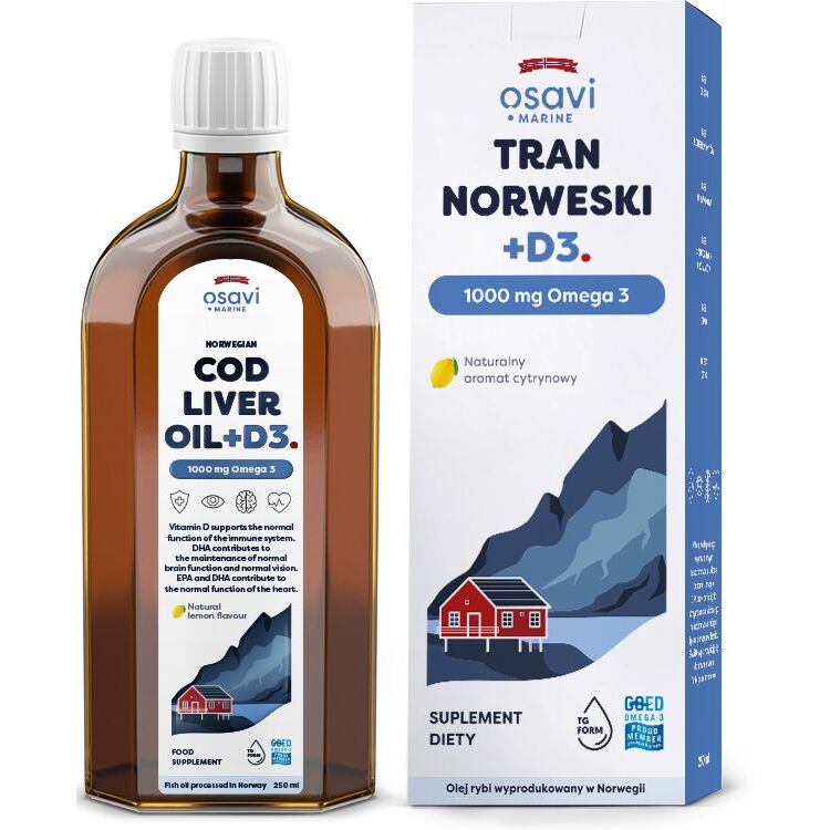 OSAVI Norweski olej z wątroby dorsza +D3