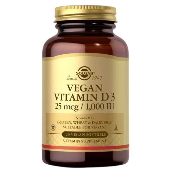 SOLGAR Witamina D3 25 mcg (1000 IU) (120 kapsułek żelowych) - Viking Supplements