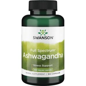 SWANSON Ashwagandha 450 mg, 100 kapsułek – Viking Supplements