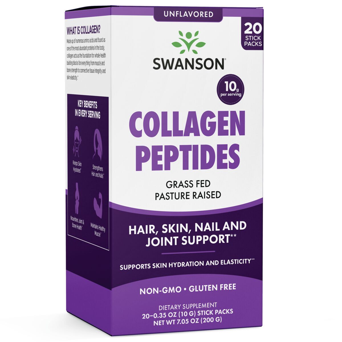 SWANSON Peptydy kolagenowe – Peptydy kolagenowe (20 saszetek) – Viking Supplements